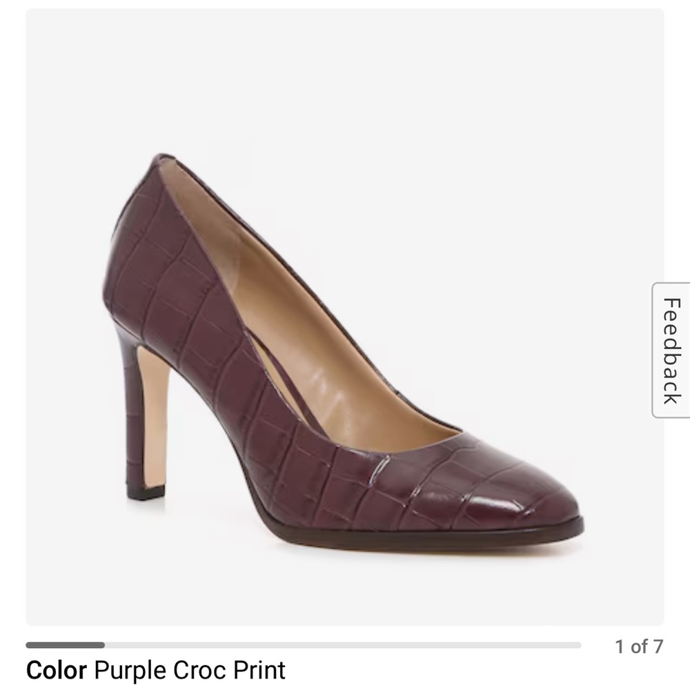 Lauren Ralph Lauren Camila pump purple crocodile print